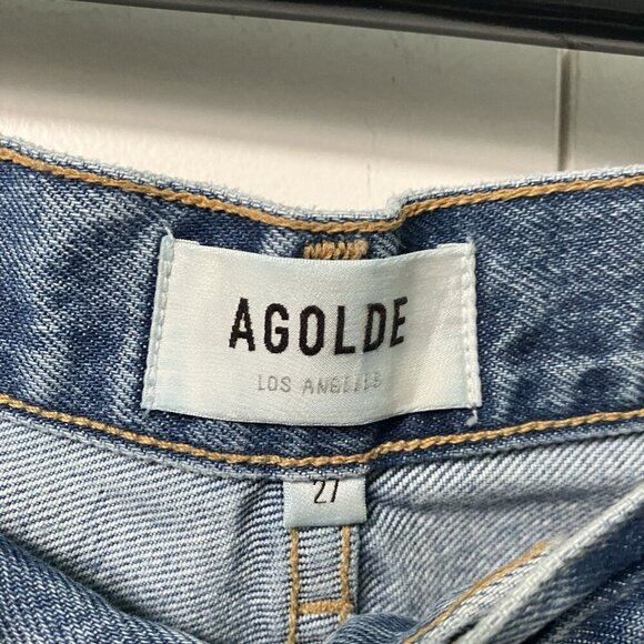 Agolde 90's Jeans Womens 27 Distressed High Rise Straight Leg Made USA - Picture 3 of 10